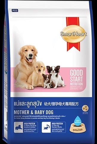  Hạt Cho Chó Bầu, Cho Con Bú Smartheart Mother & Babydog 2.6KG 