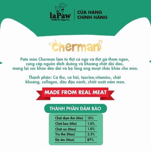  Pate Cherman Cho Mèo Trưởng Thành 85gr (Thái Lan) 