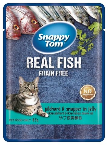  Pate Snappy Tom Real Fish Cho Mèo 85g 