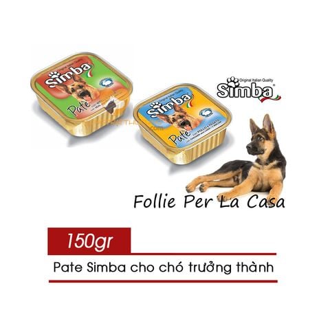  Pate Cho Chó Trưởng Thành Simba (Nhập Khẩu Ý) Hộp 150G Thịt Gà & Gan 