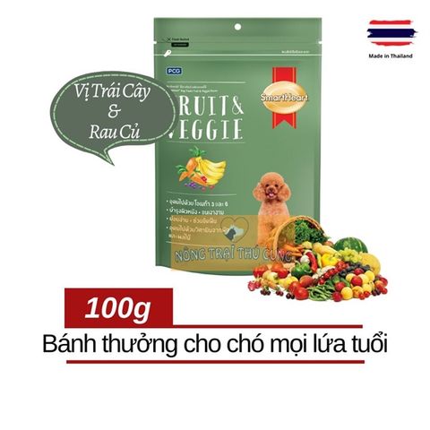  Snack Bánh Thưởng Cho Chó SmartHeart Dog Treats 100g 