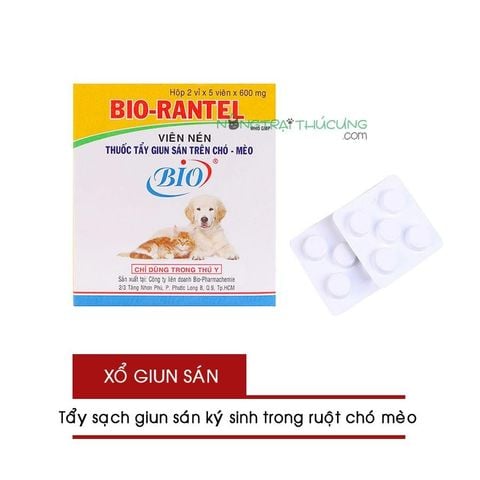  Tẩy Giun Sán BIO-RANTEL Cho Chó Mèo - Xổ Giun Chó Mèo 