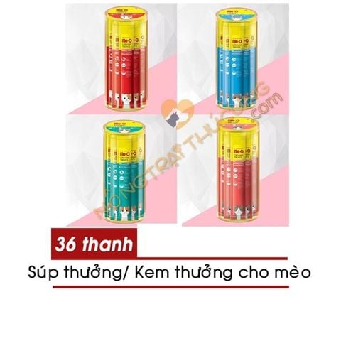  Hộp 36 Thanh Súp Thưởng Me-O (Thái Lan) 540g - Nhiều Vị 