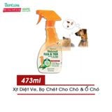  Sữa Tắm Ve Bọ Chét Chó Mèo Và Chỗ Ở - Tropiclean Natural Flea & Tick (Mỹ) 