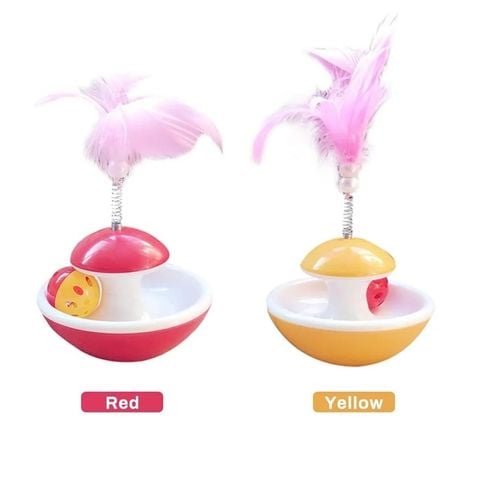  Đồ Chơi Lật Đật Lông Vũ Kèm Banh Cho Thú Cưng 