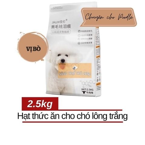  Hạt Cho Chó Bichon JIALUN 2.5kg - Vị Bò 