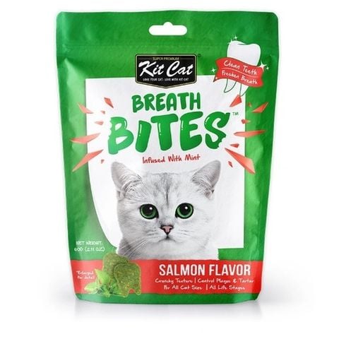  Bánh Snack Cho Mèo Kitcat Thơm Miệng, Sạch Răng - Kitcat Breath Bites 60g 