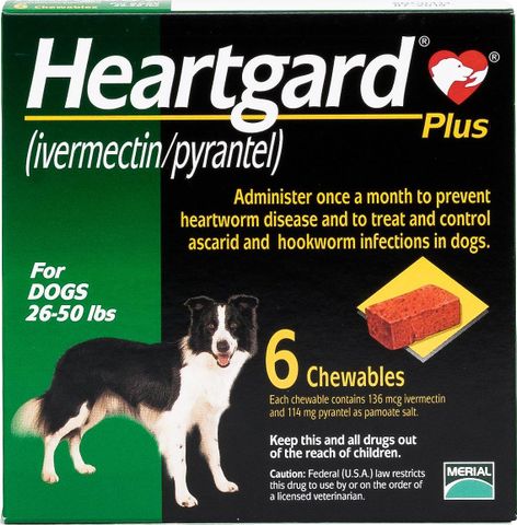  Viên nhai Heartgard Plus Phòng Và Trị Giun Tim Giun Đũa Giun Móc Trên Chó 