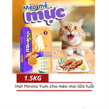  Hạt Mèo MININO YUM! - Vị Mực - 350g/1.5kg 