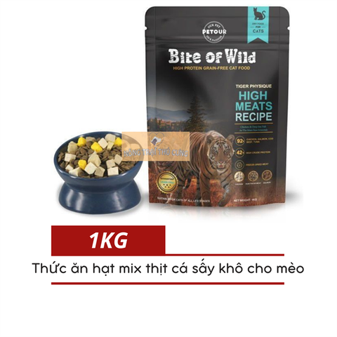  Hạt Cho Mèo Bite Of Wild Mix Thịt Sấy Khô 