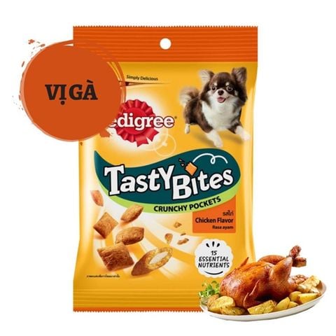  Bánh Thưởng Cho Chó Pedigree Tasty Bites Có Nhân 60g 