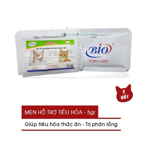  Men Hỗ Trợ Tiêu Hóa Cho Chó Mèo - BIOTIC Gói 5gr 