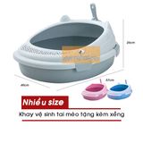  Khay Vệ Sinh Tai Mèo (Tặng kèm xẻng) - Nhiều Size 