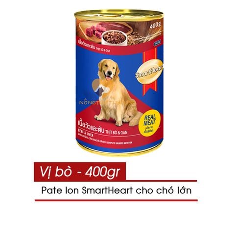  Pate Chó Lớn SmartHeart Lon 400g - Nhiều Vị 