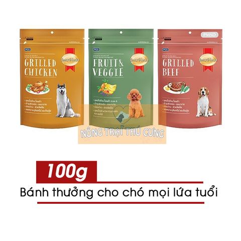  Snack Bánh Thưởng Cho Chó SmartHeart Dog Treats 100g 