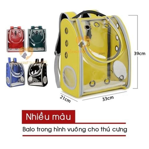  Balo Trong Hình Vuông Cho Thú Cưng (Dưới 8kg) 