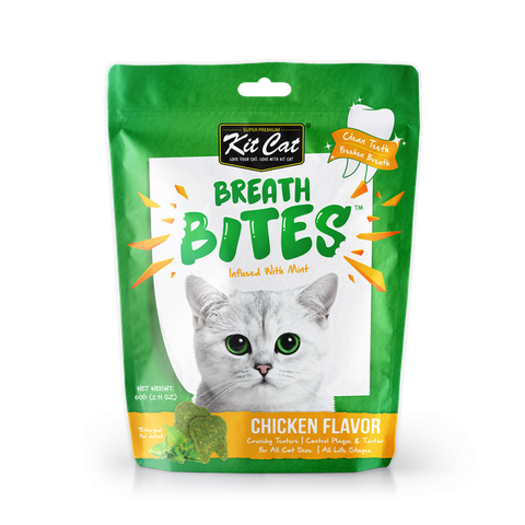  Bánh Snack Cho Mèo Kitcat Thơm Miệng, Sạch Răng - Kitcat Breath Bites 60g 