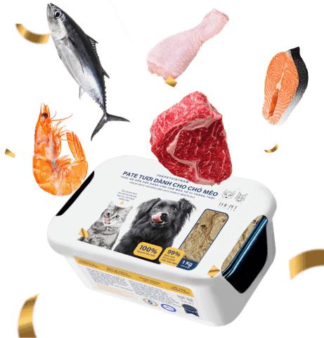  Pate tươi The Pet Chó Mèo 1kg - Nhiều Vị 