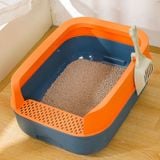  Khay Vệ Sinh Đa Sắc Thành Cao Cho Mèo (Tặng Kèm Xẻng) - Nhiều Màu 