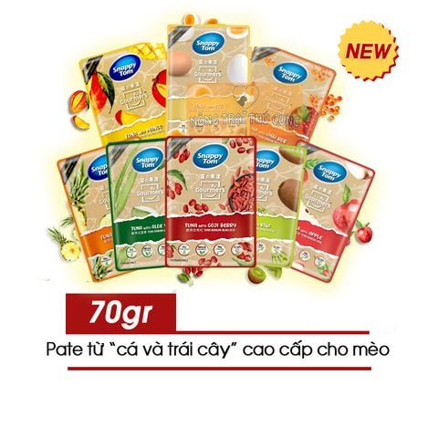  [HOT] Pate Snappy Tom Trái Cây Mix Cá Ngừ Cao Cấp 70g - Đủ 8 Vị 