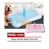  Khay Vệ Sinh Cho Chó (Kèm Trụ) Size S/M - Nhiều Màu 