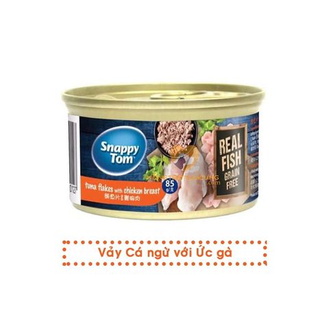  Pate Cho Mèo Snappy Tom Premium Lon 85g - Đủ Vị 