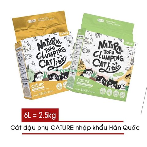  Cát đậu phụ CATURE Hàn Quốc 5,5L - 2.4kg - Trà Xanh/Sữa 