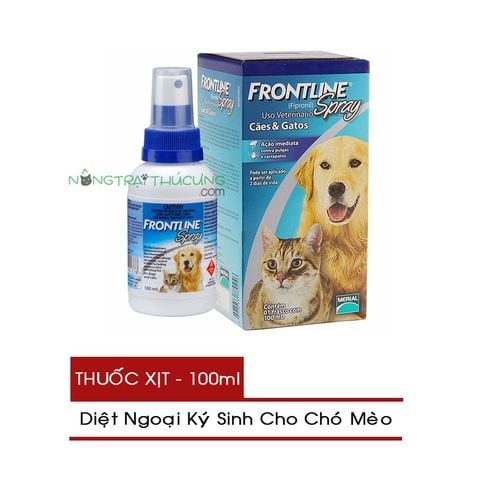  Xịt Trị Ve, Rận, Bọ Chét Cho Chó Mèo - FRONTLINE Spray 100ml 