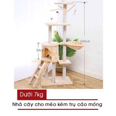  Cat Tree – Nhà Cây Mèo Kèm Trụ Cào Móng – Mã CT3-05 