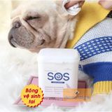  Khăn Ướt/ Bông Lau Nước Mắt, Lau Vết Ố Mắt/Tai Cho Chó Mèo SOS (Hộp 100 Miếng) 