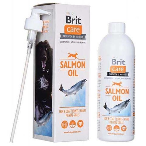  Dầu Cá Hồi Cho Chó Mèo Brit Care (Nhập Đức) - Dưỡng Da Lông, Xương Chắc Khỏe 