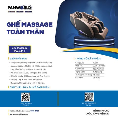  Ghế Massage Panworld PW-4411 