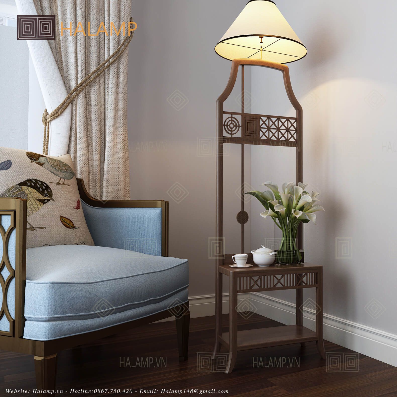  Đèn sàn trang trí đa năng Halamp FL001 
