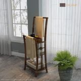  Giá treo khăn tắm bằng gỗ Halamp KT004 sản phẩm nhiều công dụng 