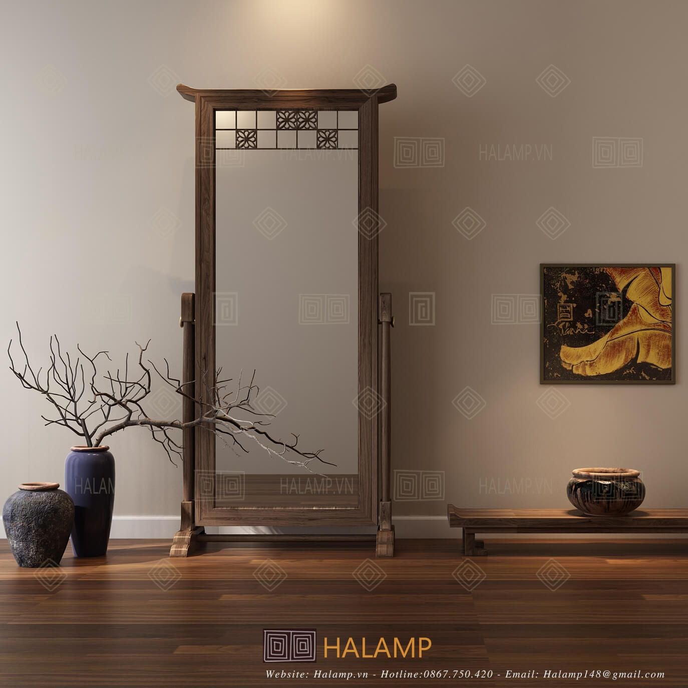  Gương hộp đựng mỹ phẩm và trang sức Halamp GG005 