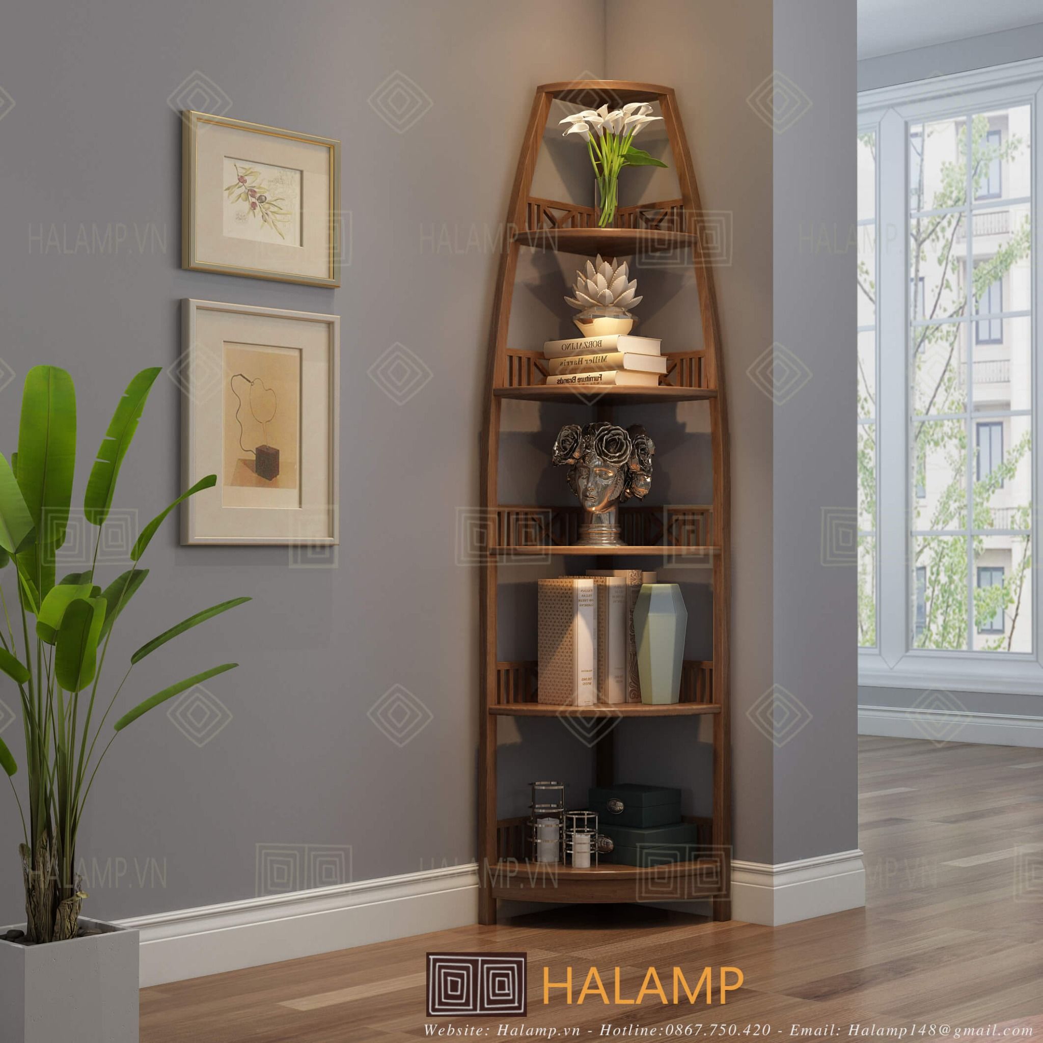  Kệ góc tường đa năng Halamp GT001 