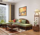  Sofa góc gỗ óc chó Halamp SFG002 