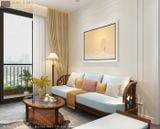  sofa gỗ cho phòng khách chung cư nhỏ Halamp SF010 