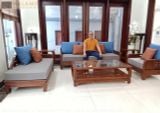  SOFA GỖ GỤ ĐÁNH VECNI TRẦN SF45 HALAMP LUÔN GIỮ ĐƯỢC VẺ MỘC MẠC 