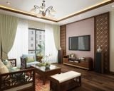  Sofa gỗ phòng khách chung cư Halamp SF004 