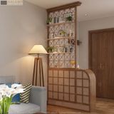  Tủ giầy kết hợp vách trang trí ngăn phòng Halamp TT011 