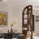  Tủ trang trí kết hợp vách bình phong Halamp TT004 