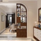  Tủ trang trí kết hợp vách bình phong Halamp TT004 