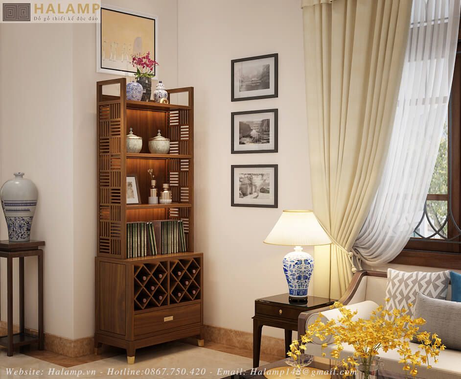  Tủ thấp trang trí phòng khách Halamp TT015 