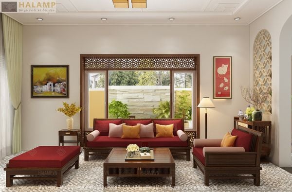  sofa gỗ Gụ Việt Nam truyền thống SF011 