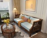  Mẫu sofa gỗ phù hợp với không gian tân cổ điển hiện đại SF015 