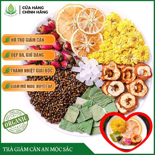 Trà Giảm Cân Ngọc Nữ An Mộc Trà Giảm Mỡ Bụng Giảm Béo Thanh Lọc Cơ Thể