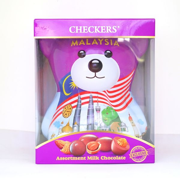  Checkers Teddy Bear Socola Sữa Hỗn hợp hộp thiếc 150g 