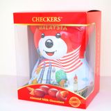  Checkers Teddy Bear Socola Sữa Hạt hạnh nhân hộp thiếc 150g 