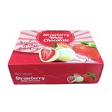  CHOCOLATE TRẮNG VỚI TRÁI DÂU KHÔ BERNIQUE - BERNIQUE WHOLE FREEZE DRIED STRAWBERRY WITH WHITE CHOCOLATE 